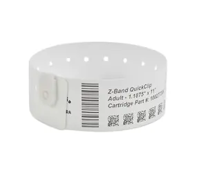 ZEBRA Wristband 1.1875x11in (30.2x279.4mm) / PP / DT / Z-Band Quickclip / Clip closure / 240/roll / 4/box