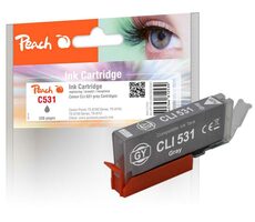 Peach C530/531 alternatívna atramentová kazeta šedá / pre Pixma TS 8700 &amp; Pixma TS 8750