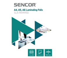 Sencor SLA FAMM150 Laminovacia fólia A4&A5&A6/150mic (3x25ks)