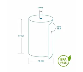 Termo kotúčik 57x40/12mm/18m balené po 10 ks