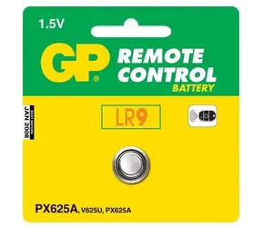 GP 625A, gombíková alkalická batéria kompatibilná s LR9