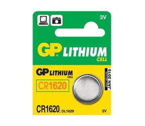GP CR1620, gombíková lítiová batéria kompatibilná s CR1620