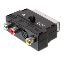 PremiumCord Adapter SCART-3x cinch + S-video