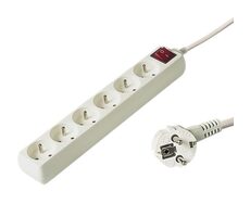 PremiumCord Predlžovací prívod 230V 2m 6z.+vypínač