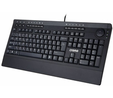 Crono CK2111 čierna / Multimediálna klávesnica / USB / CZ + SK layout 