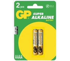 GP alkalické batérie AAAA / 1,5 V / (LR8D425) / 2 pack / bulk