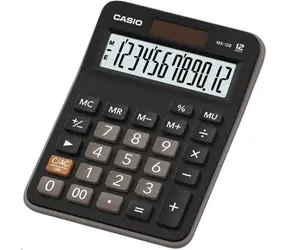CASIO MX 12 B čierna / stolná kalkulačka / dvanásťmiestna