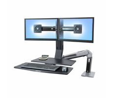 Ergotron WorkFit-A II / držiak pre Dual Monitor a kláv. + myš vr. pracovné dosky / čierna