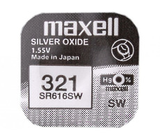 Maxell Silver Oxide Nenabíjacia gombíková batéria 321 / 1ks / Blister