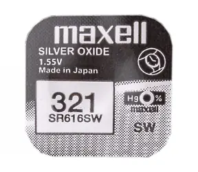 Maxell Silver Oxide Nenabíjacia gombíková batéria 321 / 1ks / Blister