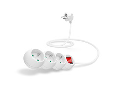 CONNECT IT predlžovací kábel 230V 3 zásuvky 1.5 ms vypínačom biela