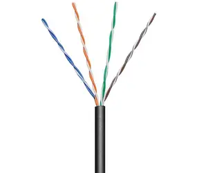 goobay UTP Cat5e Kábel 4x2 drôt 100m čierna / AWG24 / vonkajšie prevedenie