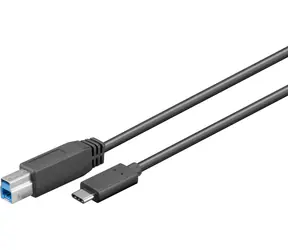 MicroConnect kábel USB3.1 C (M) - USB3.0 B (M) 1m 5Gbit/s čierna