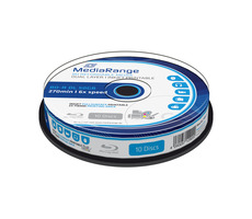 MediaRange BD- R Blu-RAY 50GB 6x Dual Layer spindl 10ks - Inkjet Printable