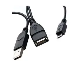 PremiumCord Kábel micro USB 2.0 0.5m / USB AF + USB AM - Micro USB M / OTG