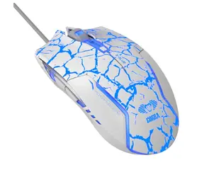 E-BLUE Cobra biela / Herná optická myš / 2500DPI / 6 tlačidiel / 1 koliesko / drôtová (USB) 