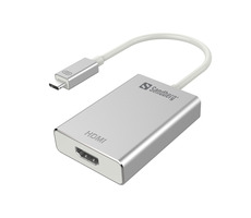Sandberg USB-C do HDMI konvertor / strieborný