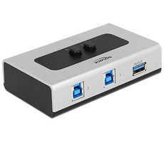 Delock prepínač USB 3.0 2 port / ručný obojsmerný