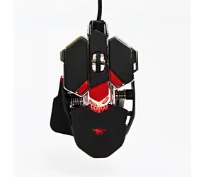 Red Fighter / Herná optická myš / 4000DPI / 10 tlačidiel / 1 koliesko / drôtová (USB) / čierna