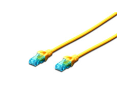 DIGITUS Ecoline Patch Cable žltý 5m / UTP / CAT 5e / AWG 26:7