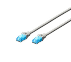 DIGITUS Ecoline Patch Cable sivý 15m / UTP / CAT 5e / AWG 26:7
