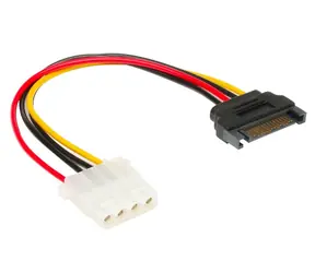 AKASA kábel redukcia power SATA na Molex / 4pin PSU Molex / 15cm