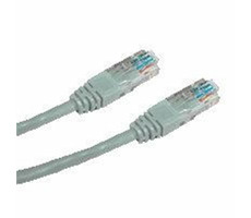 DATACOM Patch kábel 5m / UTP / CAT5E / RJ45 / šedý