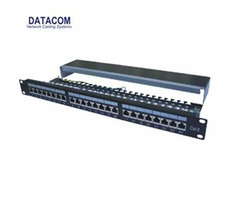 DATACOM Patch panel 24p. CAT6 / 1U / 3x8 / LSA / STP / 19&quot; / čierny s vyviazaním