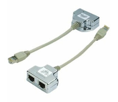 DATACOM Rozbočka 1xRJ45 na 1xRJ11+RJ45 / STP / CAT5E