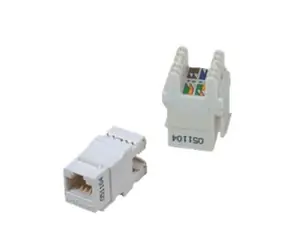 DATACOM UTP Keystone CAT5E čierna / Dual Slim / zadný zárez