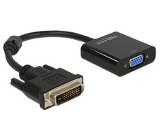 DeLock adaptér DVI-D 24+1 samec > VGA samica / čierny