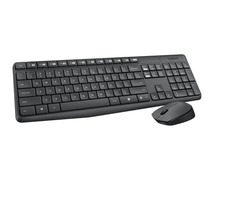 Logitech Wireless Desktop MK235 US / Klávesnica / Myš / USB / Čierna / US