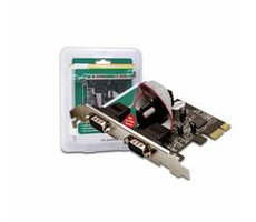 DIGITUS Adaptér PCI Express x1 2x sériový port, +low profile