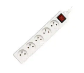 PremiumCord predlžovací prívod 230V, 7m, 5 zásuviek, vypínač