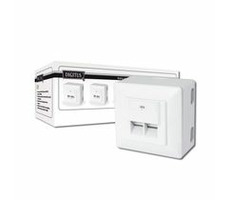 Digitus modulárna dvojzásuvka CAT6, tienená, na omietku, biely, 5ks