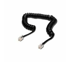 DIGITUS kábel RJ10 pre telefónne slúchadlo, krútený, čierny, dĺžka 2 metre