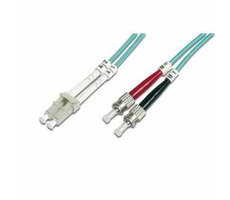 Digitus Fiber Optic Patch Cable, LC to ST, Multimode 50/125 µ, Duplex Length 2m, Class OM3