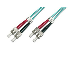 Digitus Fiber Optic Patch, ST to ST, Multimode 50/125 µ, Duplex, 1m, Class OM3