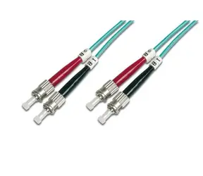 Digitus Fiber Optic Patch, ST to ST, Multimode 50/125 µ, Duplex, 1m, Class OM3