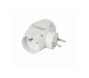 PremiumCord roztrojka 230V, 2x guľatá zásuvka + 1x plochá zásuvka