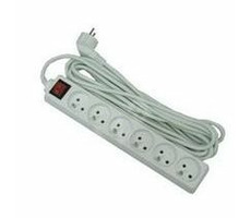 PremiumCord predlžovací prívod 230V, 5m, 6 zásuviek + vypínač
