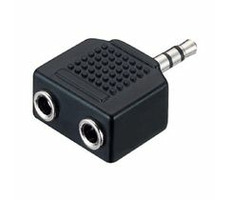 Equip 3,5mm Stereo plug Y-Adapter 1xplug, 2xjack