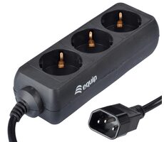 Equip Power Strip IEC Connector s 3x Schuko Socket pre UPS