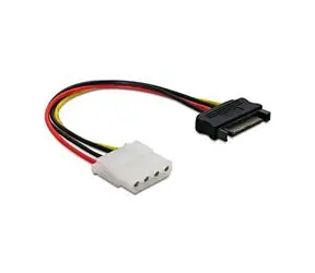Power Adapter SATA 15-pin samec na Molex samica 4-pin, 12cm