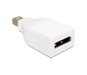 Delock adaptér Displayport mini samec > Displayport samica, biely