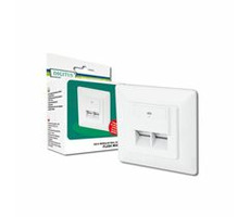 DIGITUS UTP modulárna dvojzásuvka cat.6 / tienená / pod omietku / biela