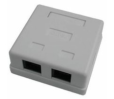 UTP Zásuvka / cat.5e / 2-Port biela