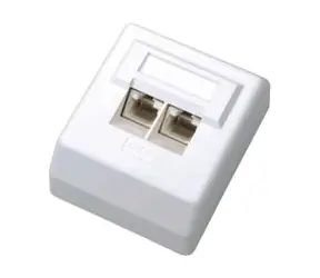 DATACOM Dátová zásuvka UTP CAT6 2xRJ45 na omietku 45st. biela