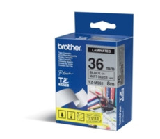 Brother - TZ-M961, strieborná matná/čierna (36mm, laminované)