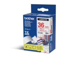 Brother - TZ-262, biela / červená - (36mm, lamin.)
